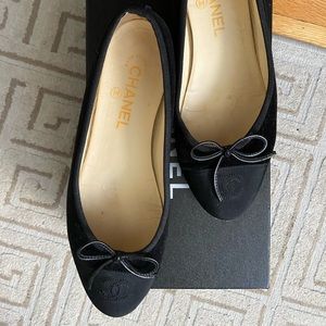 Authentic Chanel Velvet Flats